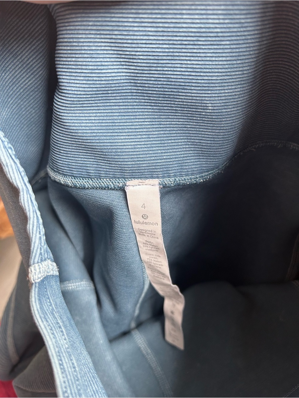 Lululemon Wunder Under High-Rise Tight Snow Washed Ribbed 28" Washed Night Diver - Picture 6 of 6